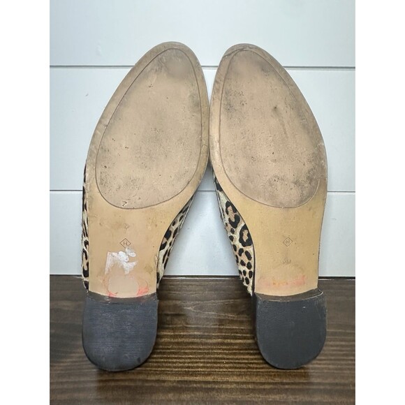 Halogen Genuine Calf Hair Leopard Animal Print Mules Slip On Shoes Women's 9 - Picture 11 of 12